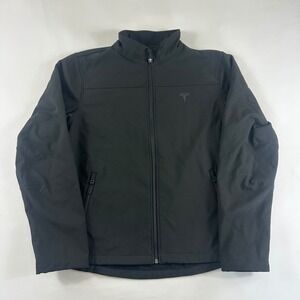 Tesla‎ Women's XL Black Softshell Jacket Full Zip Logo
